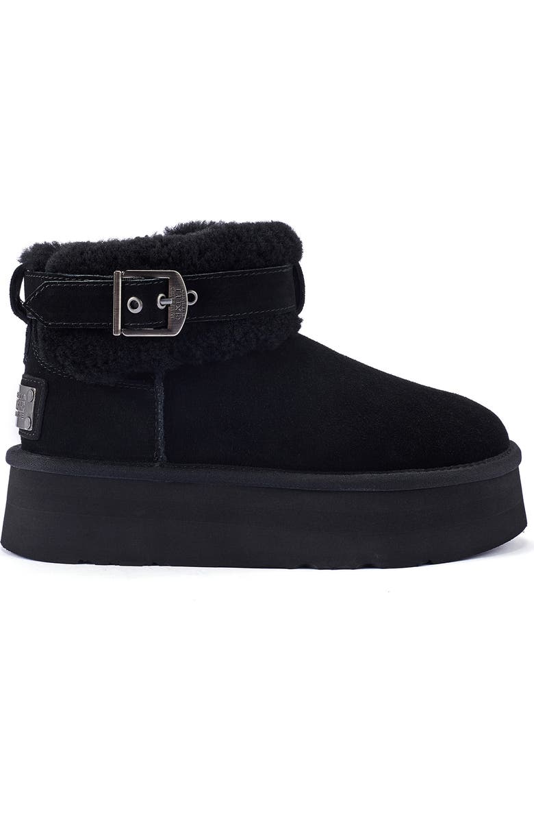 Australia Luxe Collective Eden Genuine Shearling Platform Bootie, Alternate, color, Black