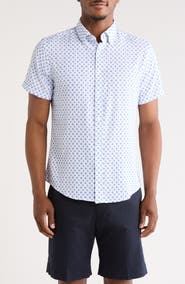 DENIM AND FLOWER Floral Geo Button-Down Shirt