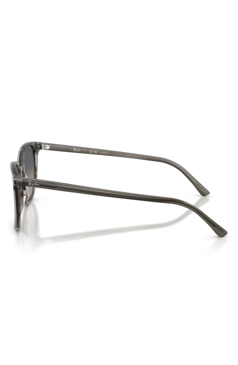 Ray-Ban Elliot 54mm Polarized Square Sunglasses, Alternate, color, Striped Grey / Grey Gradient