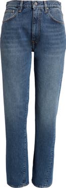 TOTEME Twisted Seam High Waist Straight Leg Crop Jeans