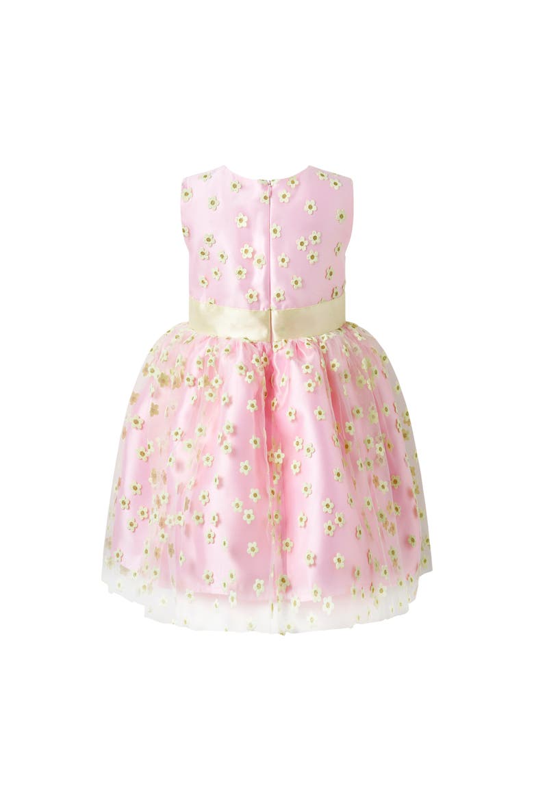 3D Daisy Tulle Party Dress, Alternate, color, Pink