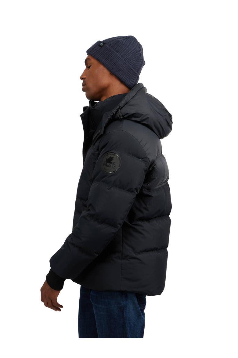 Men's Comet Mixed Media Puffer with Detachable Hood, Alternate, color, Black