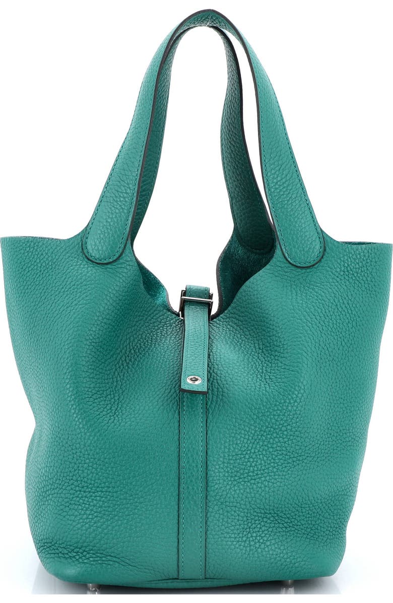 Pre-Owned Hermes Picotin Lock Bag Clemence MM, Main, color, Vert Vertigo