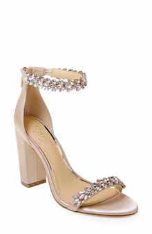 Jewel Badgley Mischka Jewel by Badgley Mischka Mayra Embellished Ankle Strap Sandal