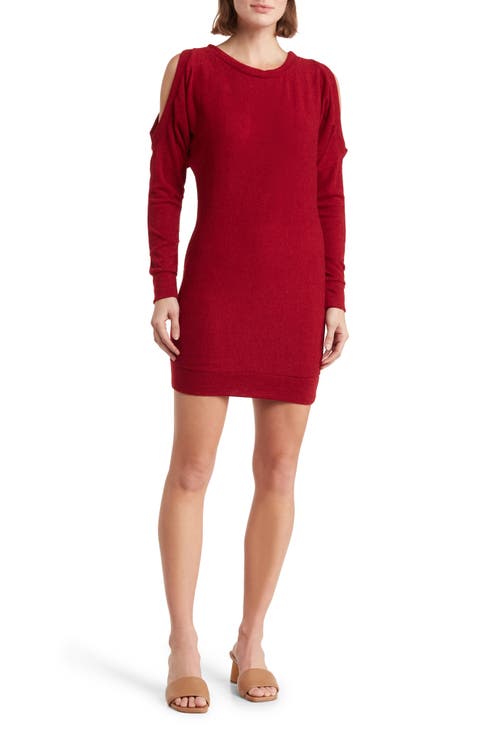 Cold Shoulder Long Sleeve Body-Con Dress