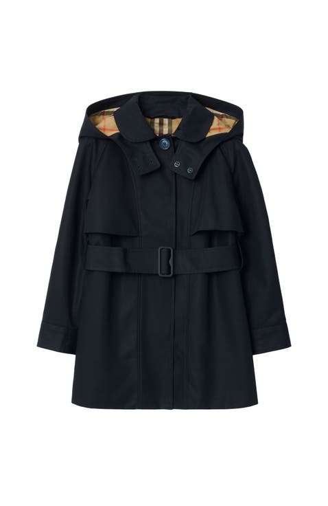 Cotton Hooded Trench Coat