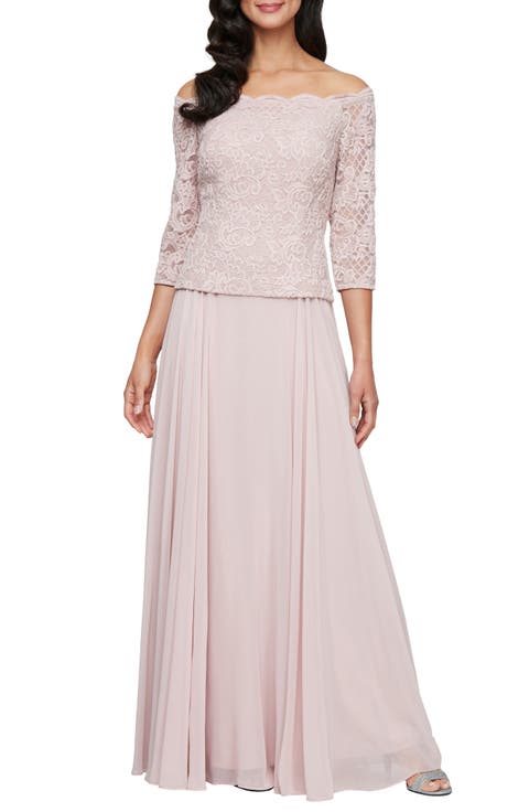 Off the Shoulder Faux Two-Piece Cocktail Dress