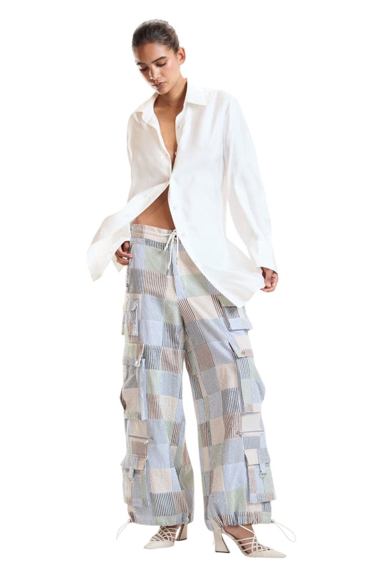 Seersucker Cargo Pants, Alternate, color, Multi