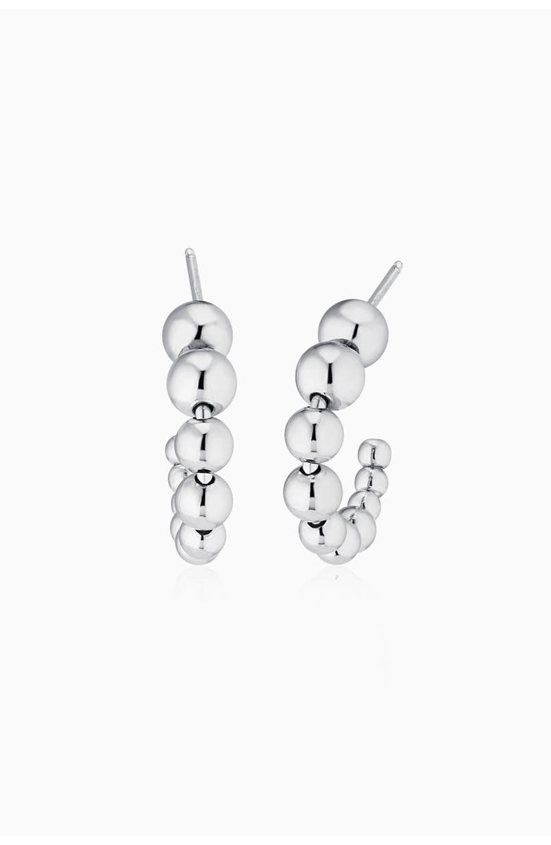 Oradina Sterling Silver Belle of the Ball Hoops, Main, color, Sterling Silver