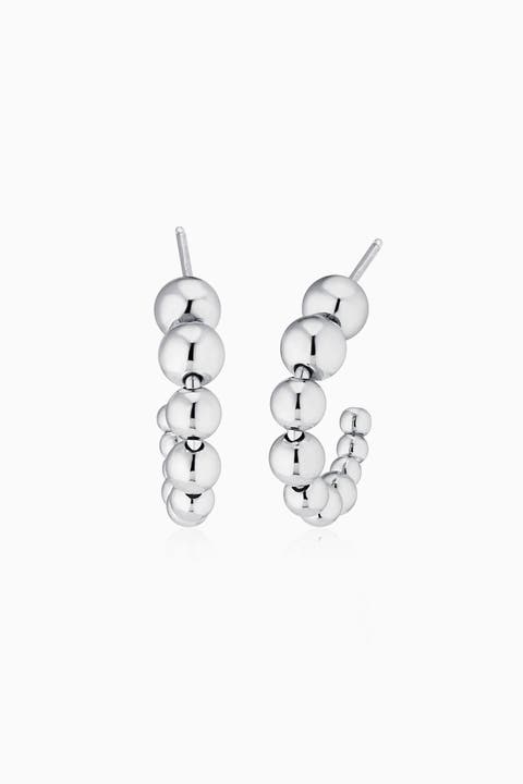 Sterling Silver Belle of the Ball Hoops
