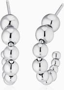 Oradina Sterling Silver Belle of the Ball Hoops