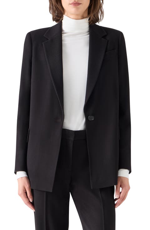 Wool Tricotine Boyfriend Blazer