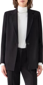 Akris punto Wool Tricotine Boyfriend Blazer