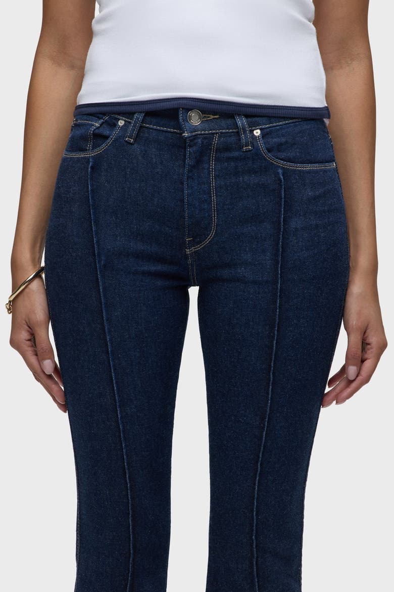 Barbara Pintucked Cuffed Bootcut Crop, Alternate, color, RINSE