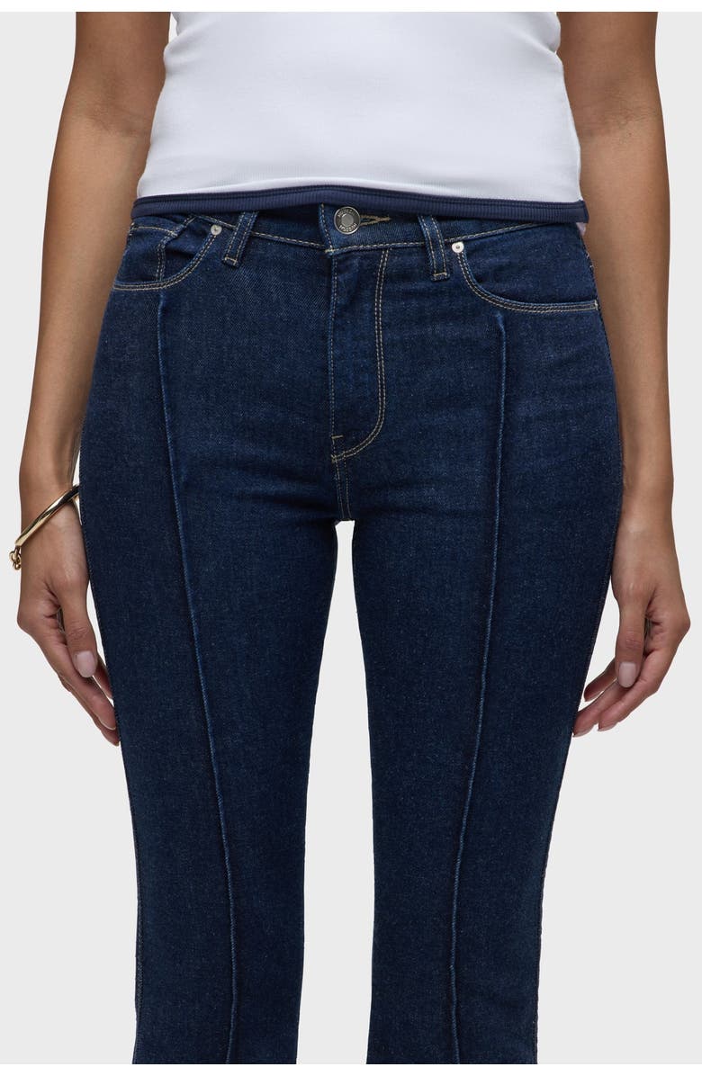 Hudson Jeans Barbara Pintucked Cuffed Bootcut Crop, Alternate, color, Rinse