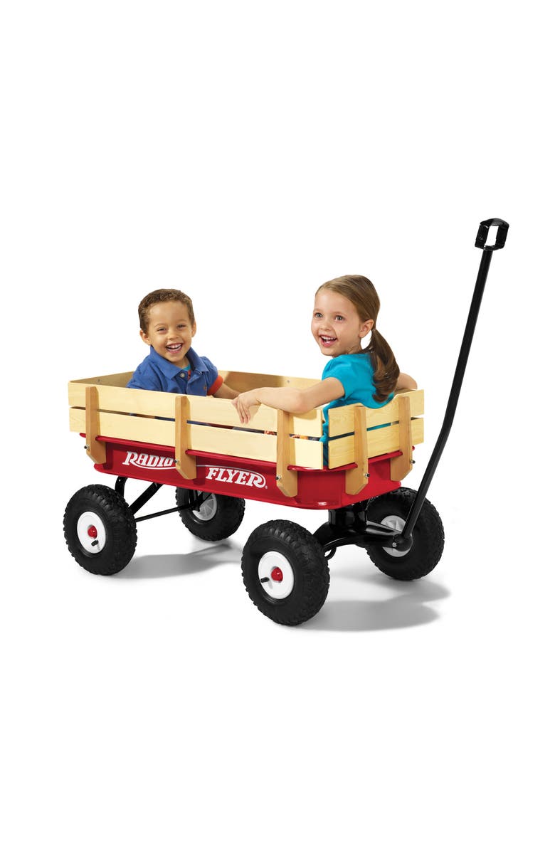 Radio Flyer All Terrain Steel and Wood Wagon, Alternate, color, Red