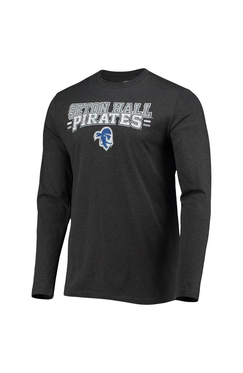 CONCEPTS SPORT Men's Concepts Sport Blue/Heathered Charcoal Seton Hall Pirates Meter Long Sleeve T-Shirt & Pants Sleep Set, Alternate, color, Blue