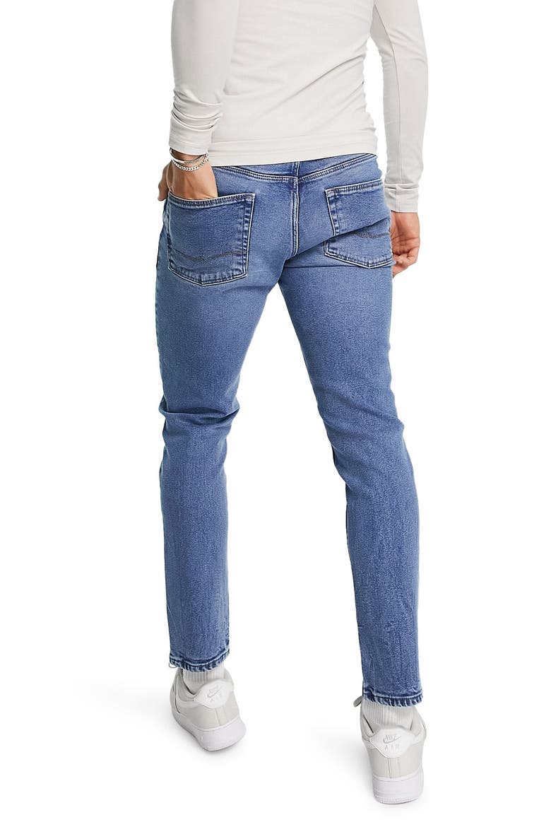Ripped Slim Fit Jeans, Alternate, color, LIGHT BLUE