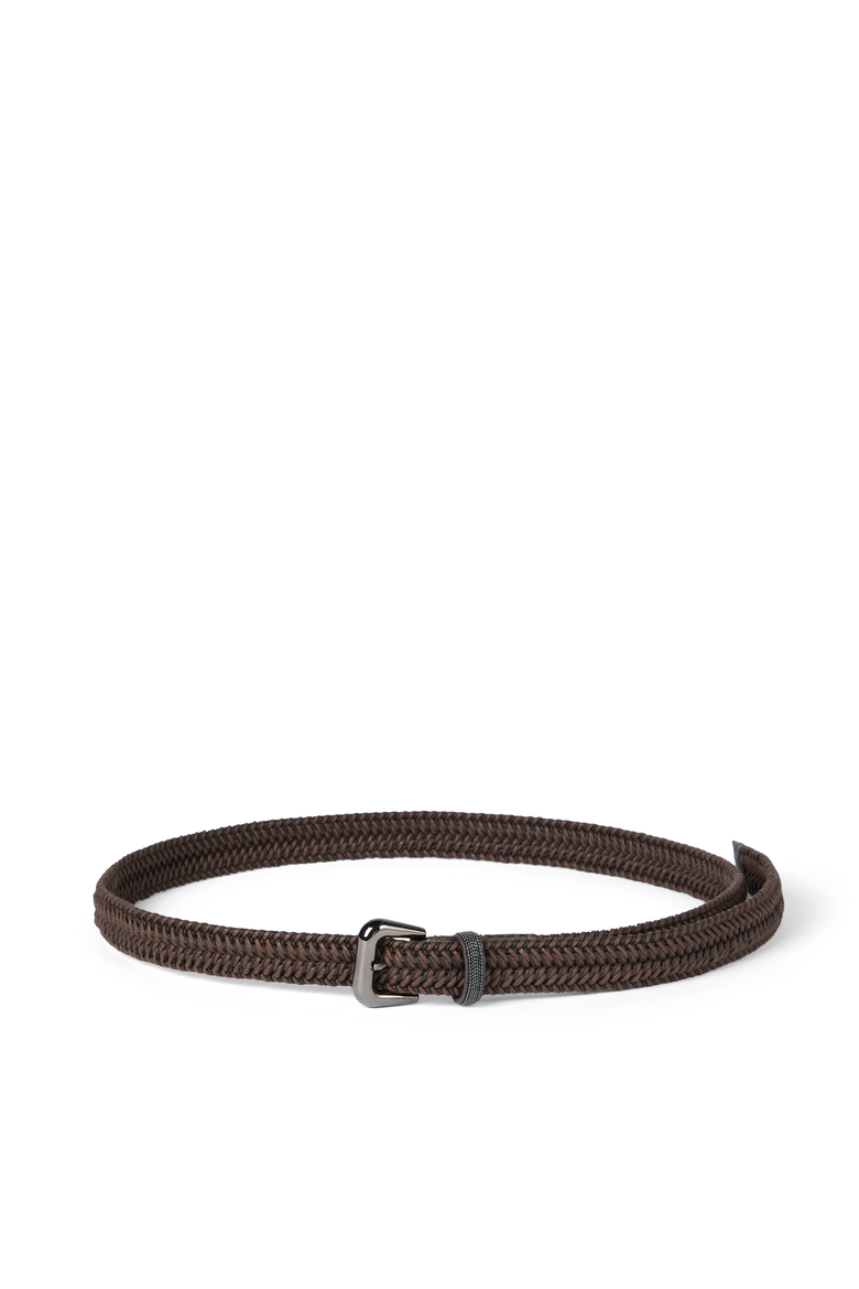 Braided belt with monili, Main, color, Rust Brown