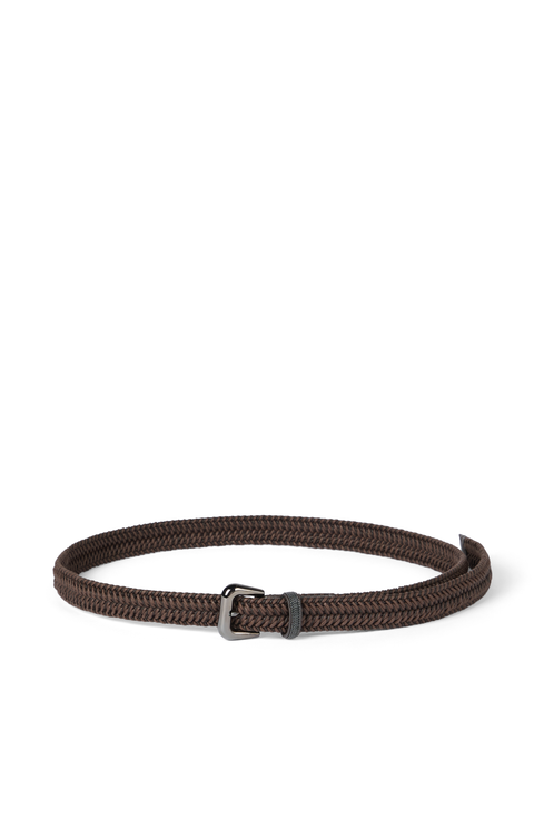Braided belt with monili