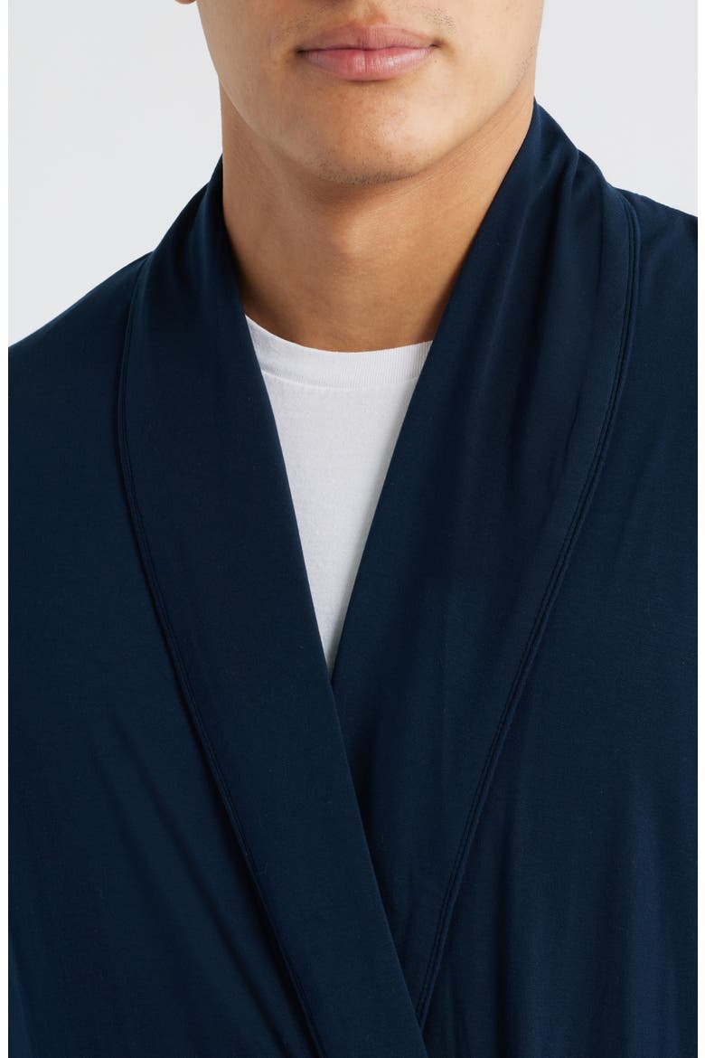 Modal & Silk Robe, Alternate, color, MIDNIGHT