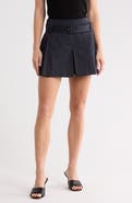 A.L.C. Como Pleated Cotton Blend Shorts