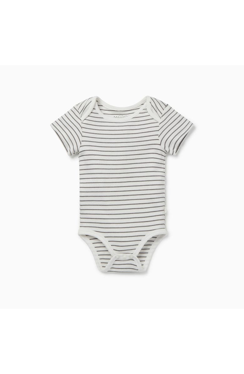 MORI Short Sleeve Bodysuit, Main, color, Grey Stripe