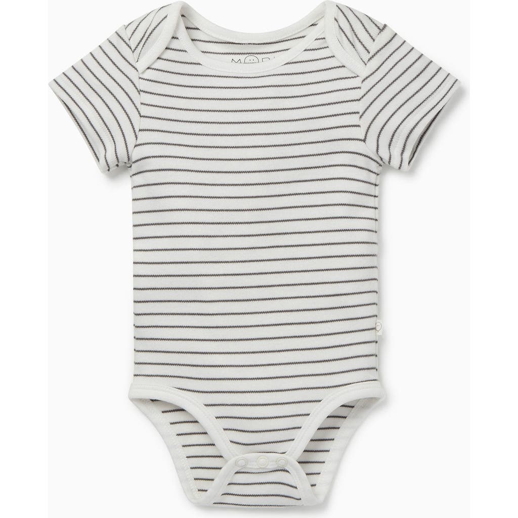 Mori Kids' Short Sleeve Bodysuit In Neutral
