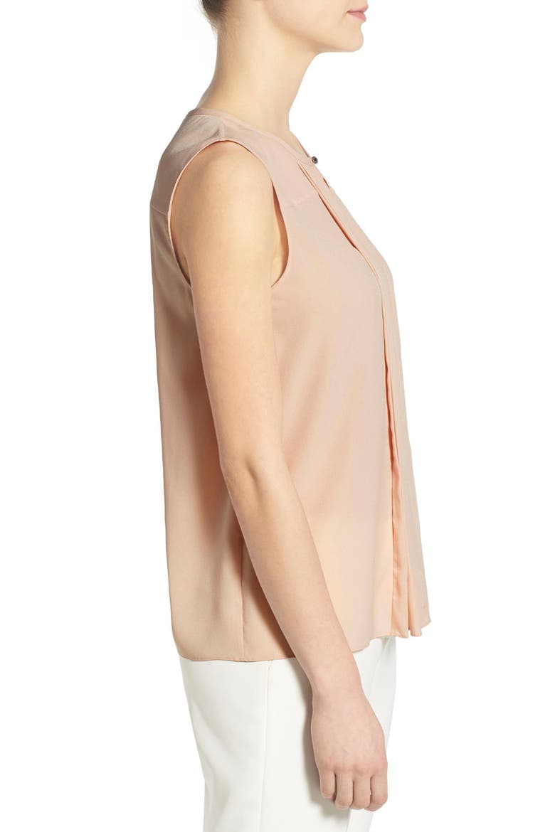 Pleat Keyhole Shell, Alternate, color, PETAL
