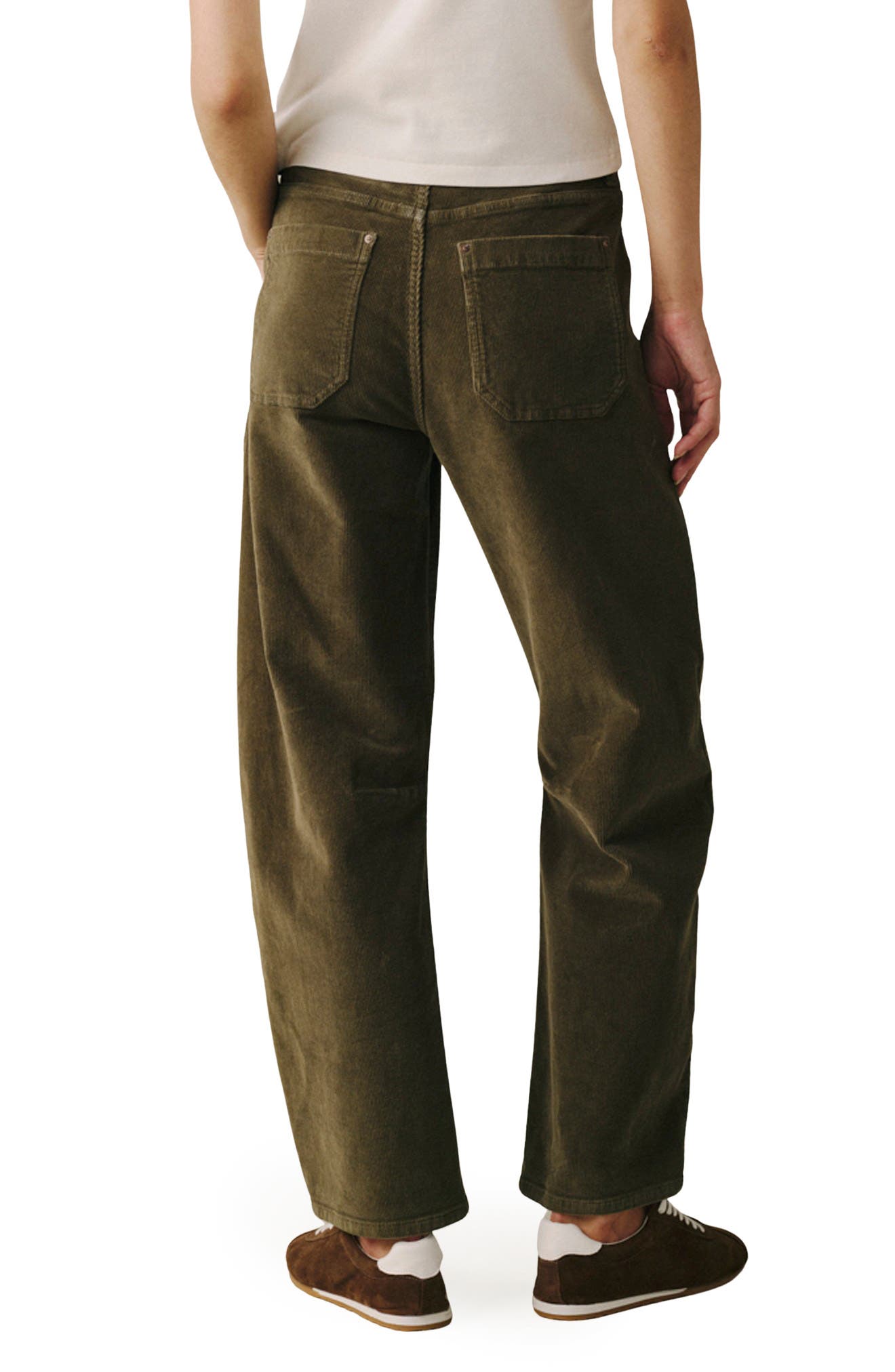 WARP+WEFT BNA High Waist Barrel Leg Corduroy Jeans (Women) | Nordstrom