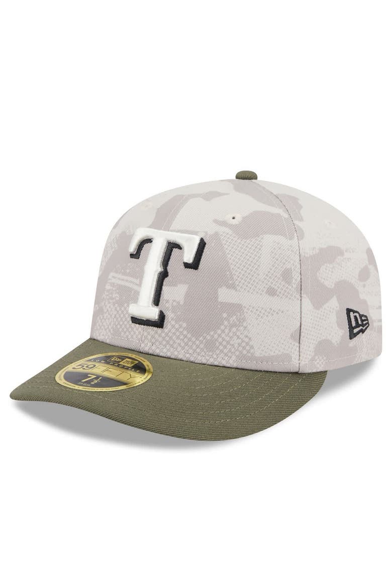 Men's New Era Light Beige/Olive Texas Rangers 2025 Armed Forces Day Low Profile 59FIFTY Fitted Hat, Alternate, color, Light Beige