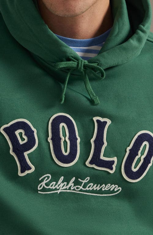 Polo Ralph Lauren The Rl Western Logo Fleece Hoodie In Green