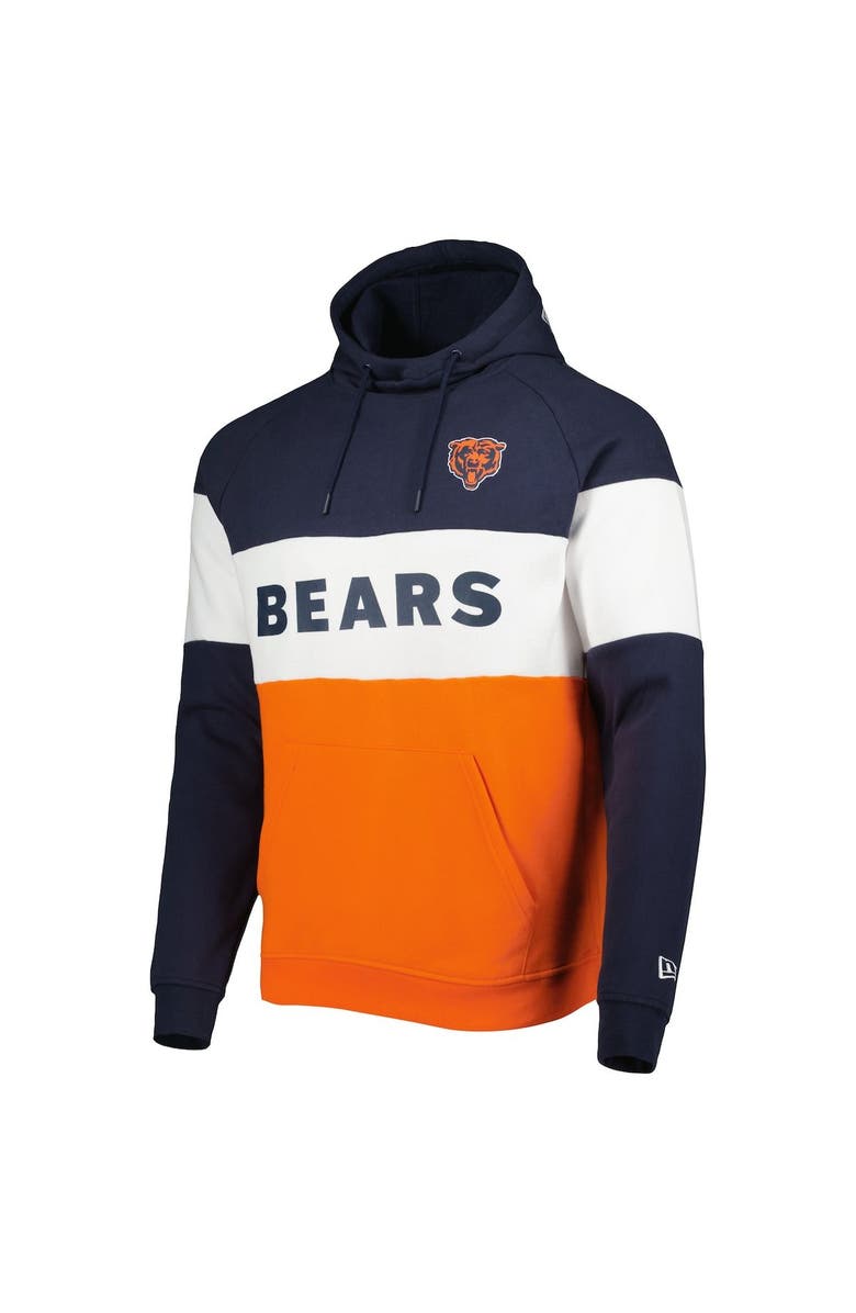 New Era Men's New Era Orange Chicago Bears Colorblock Current Pullover Hoodie, Alternate, color, Orange