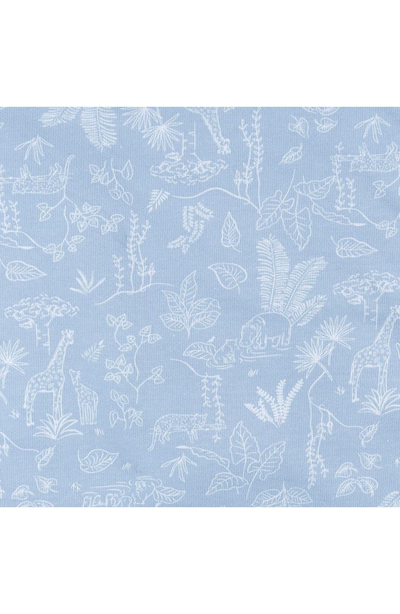 Just Born Nature Plush Blanket with Fleece Trim, Alternate, color, Blue Nature