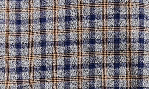 Billy Reid Mélange Plaid Cotton Button-up Shirt In Blue