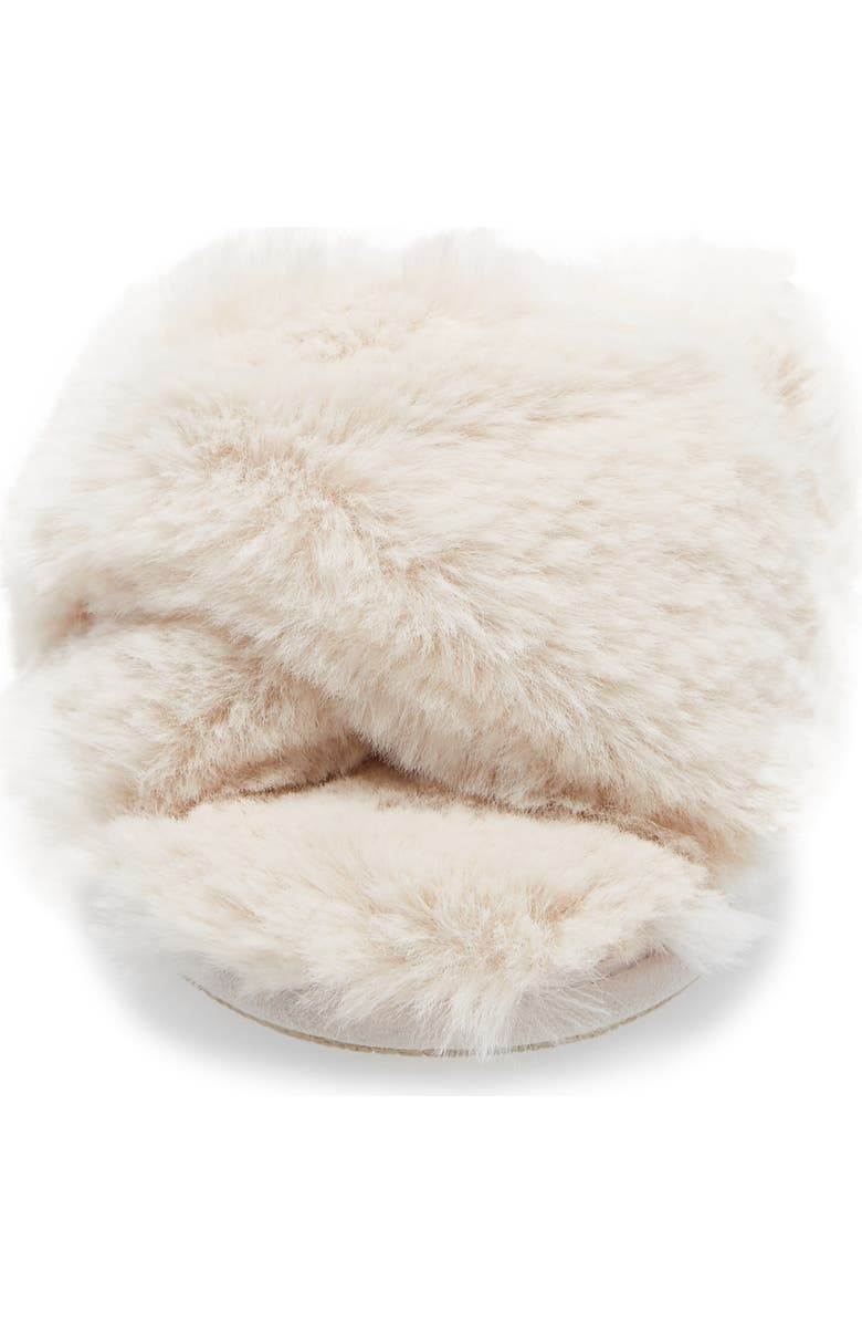 Papinelle Sheepy Crossover Faux Fur Slide Slipper, Alternate, color,
