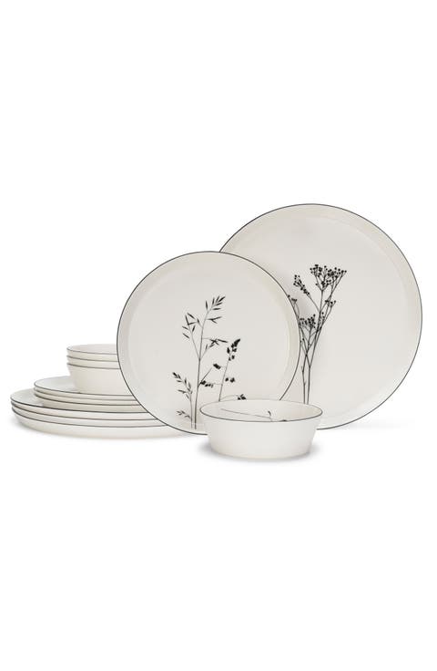 White Wave 16-Piece Dinnerware Set