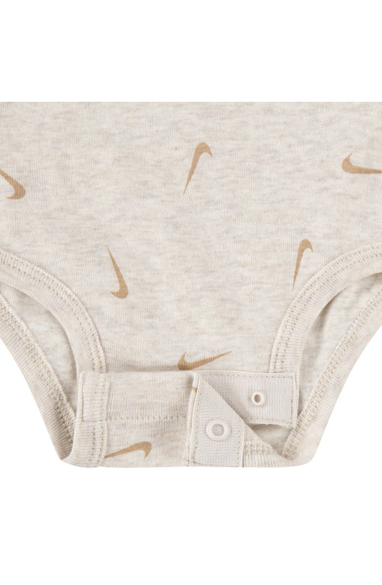 Nike Essentials 3-Pack Assorted Bodysuits, Alternate, color, Pale Ivory Heather