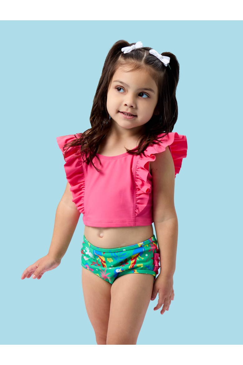 UPF50 Waterfall Tankini, Alternate, color, Parrot Palms