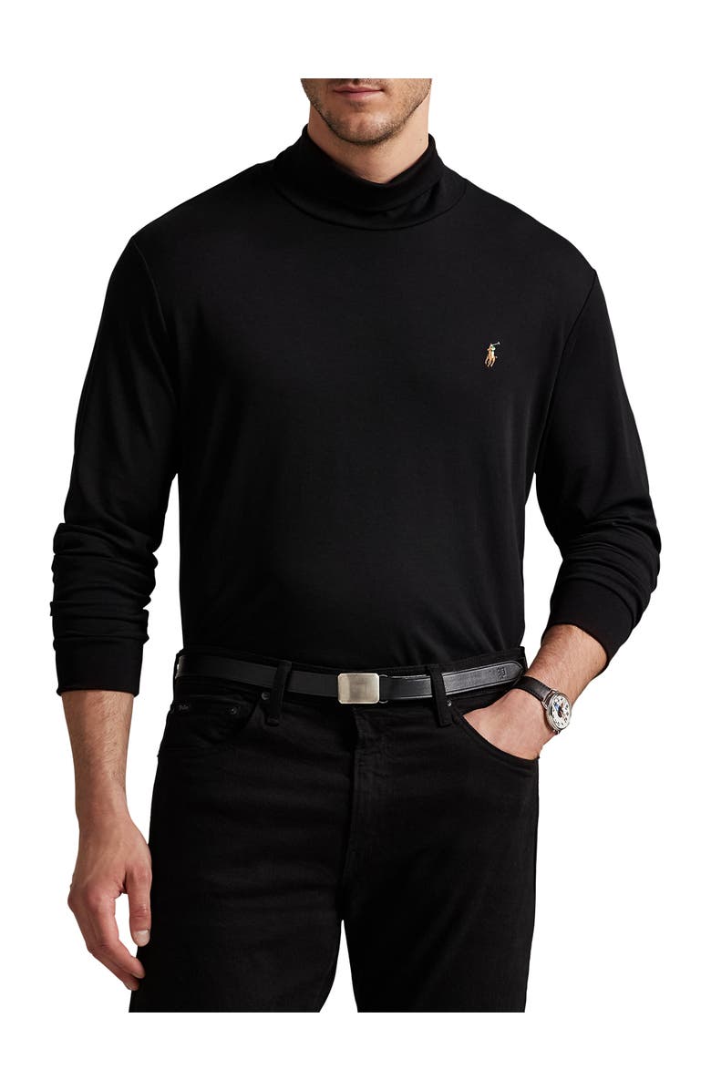 Polo Ralph Lauren Big & Tall Soft Turtleneck, Main, color, Black