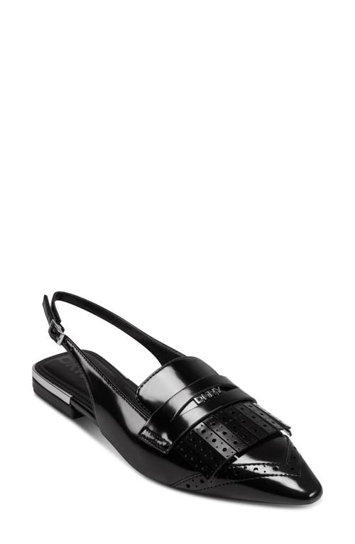 Dkny Caxine Slingback Penny Loafer Flat In Black