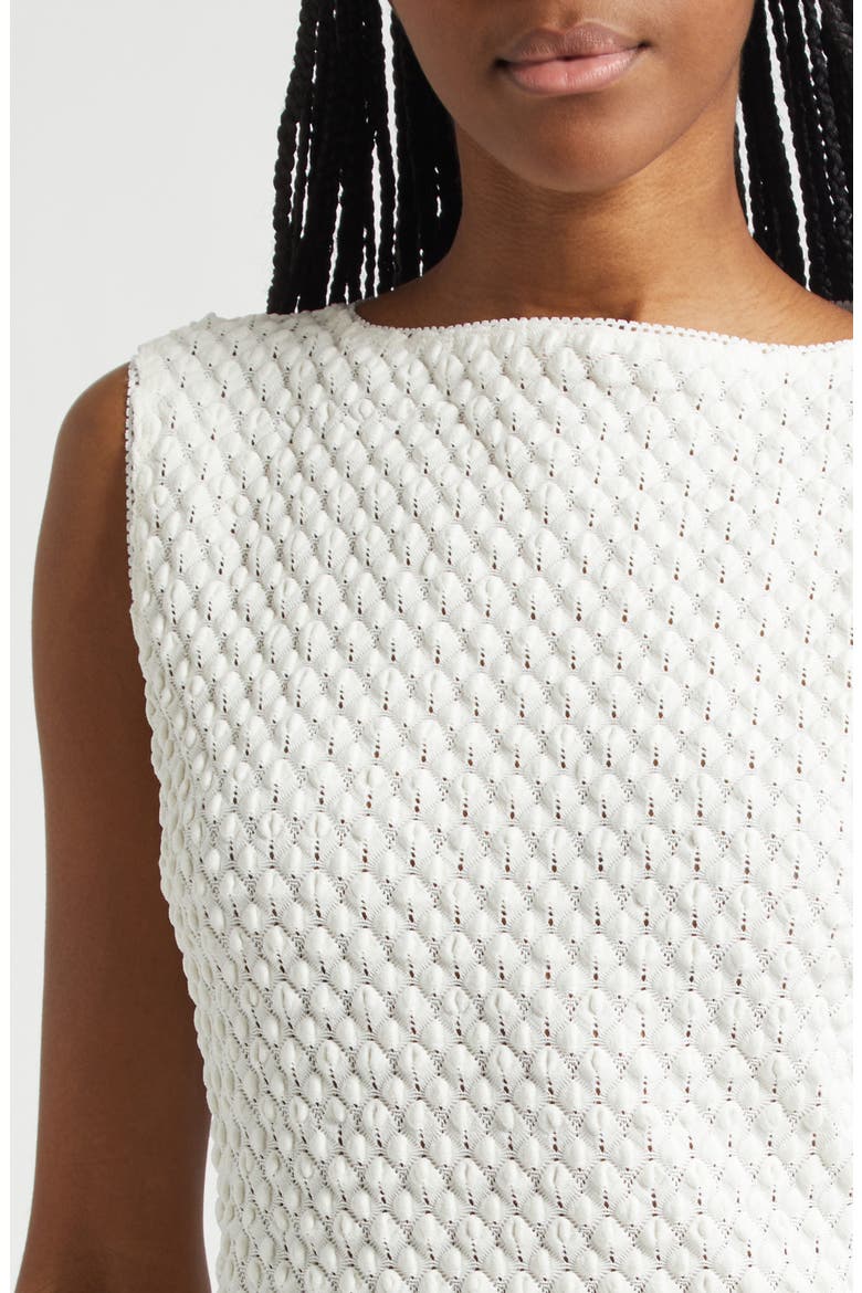 Boatneck Eyelet Top, Alternate, color, WHITE SWAN