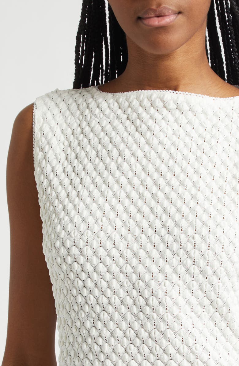 Stine Goya Boatneck Eyelet Top, Alternate, color, White Swan