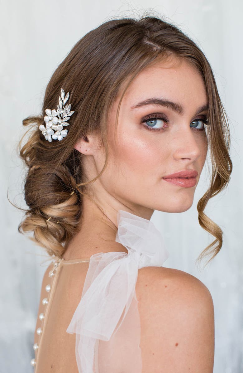 Brides & Hairpins Sloan Clip, Alternate, color, Silver