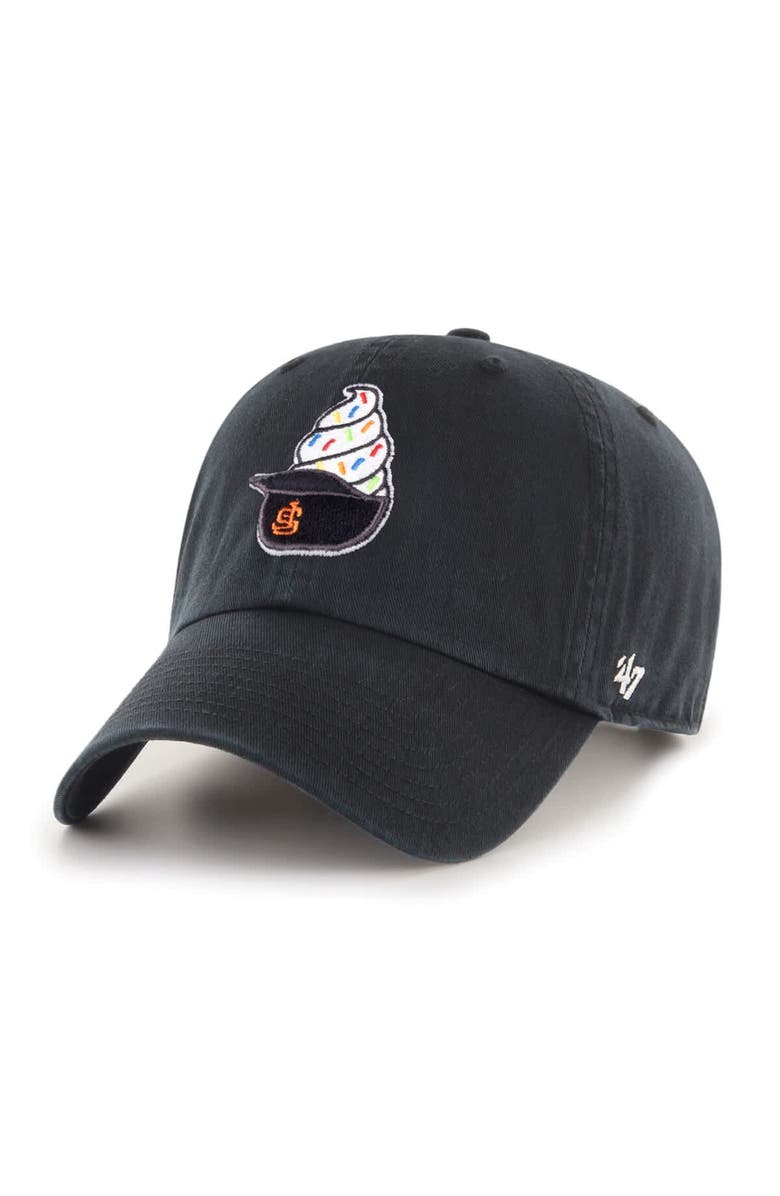 '47 Men's '47 Black San Francisco Giants Ice Cream Helmet Clean Up Adjustable Hat, Main, color, Black