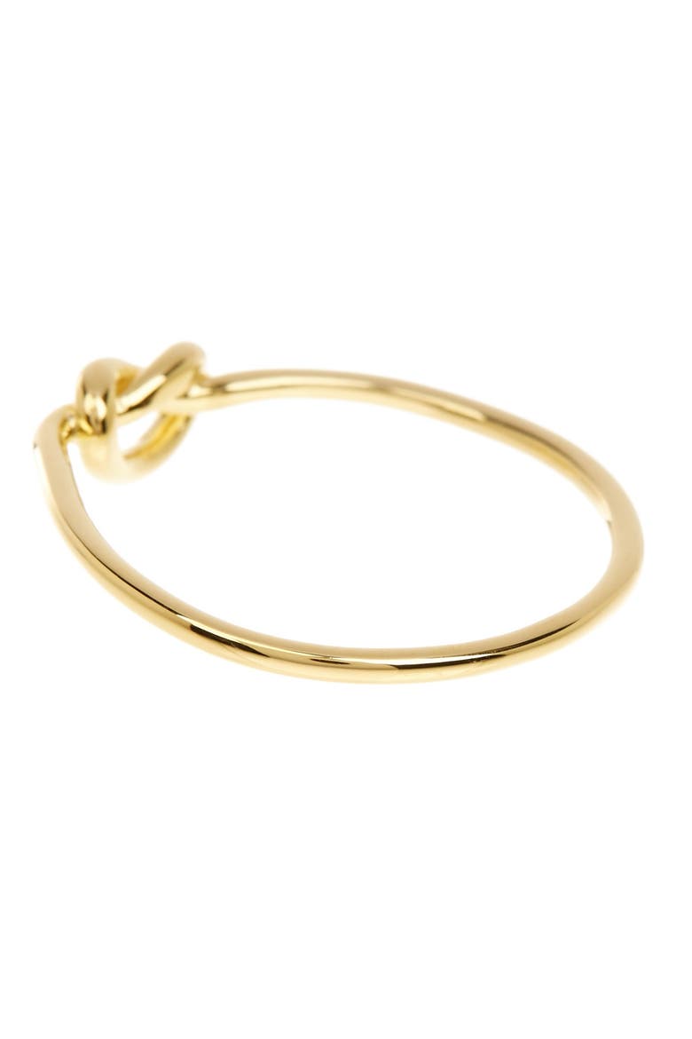 14K Yellow Gold Vermeil Thin Love Knot Ring, Alternate, color, GOLD