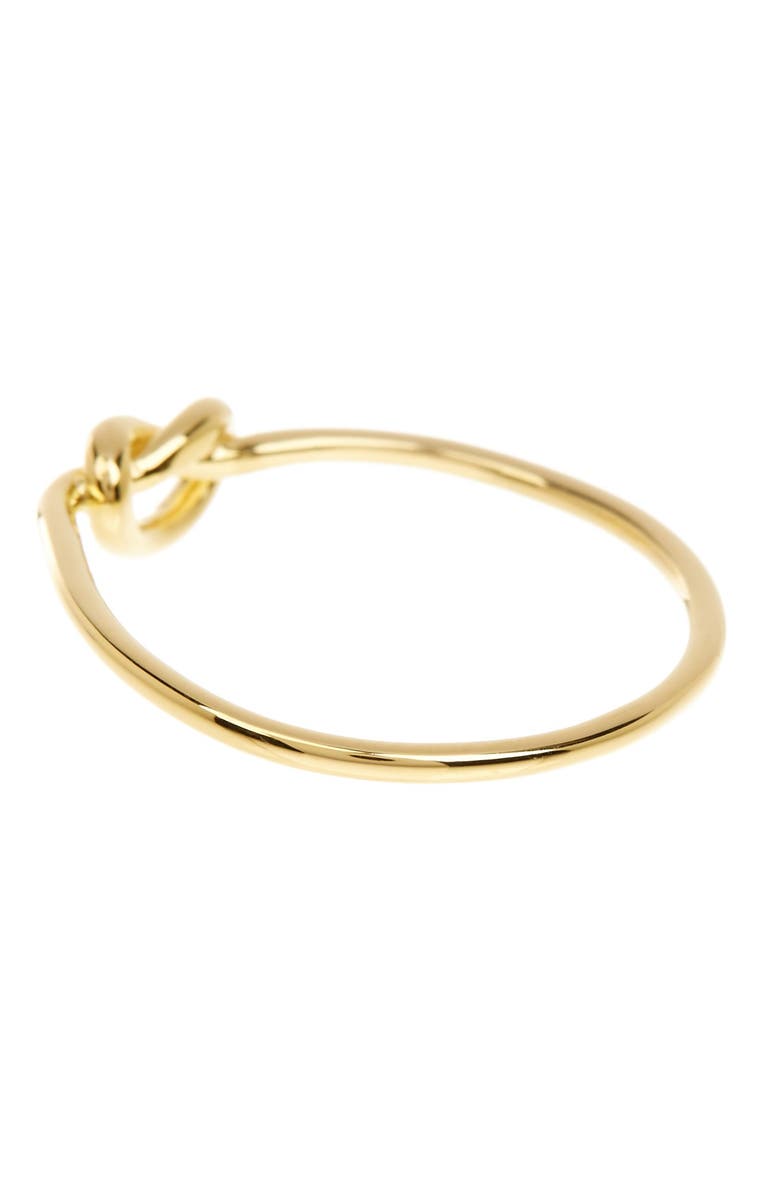 Sterling Forever 14K Yellow Gold Vermeil Thin Love Knot Ring, Alternate, color, Gold