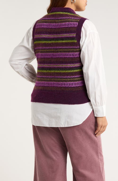 Seasalt Cornwall Annik Fair Isle Wool & Mohair Blend Sweater Vest In Multi