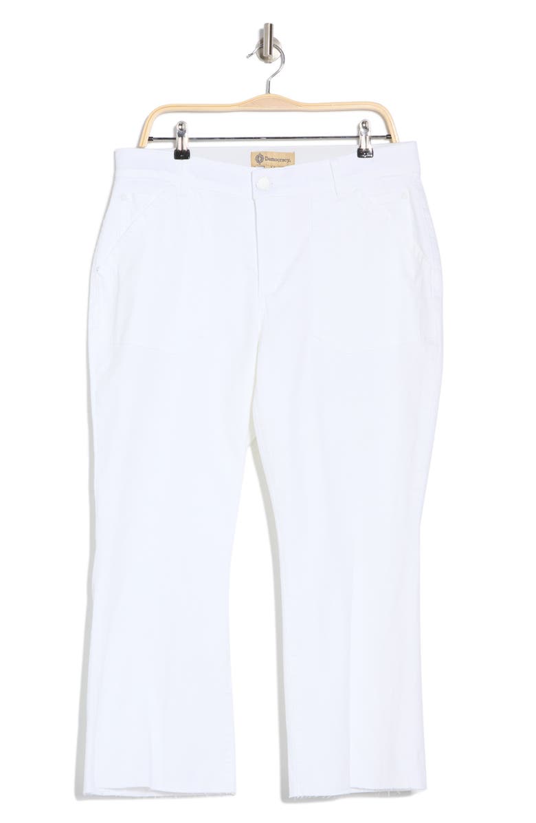 Democracy High Waist Crop Flare Leg Jeans, Alternate, color, White