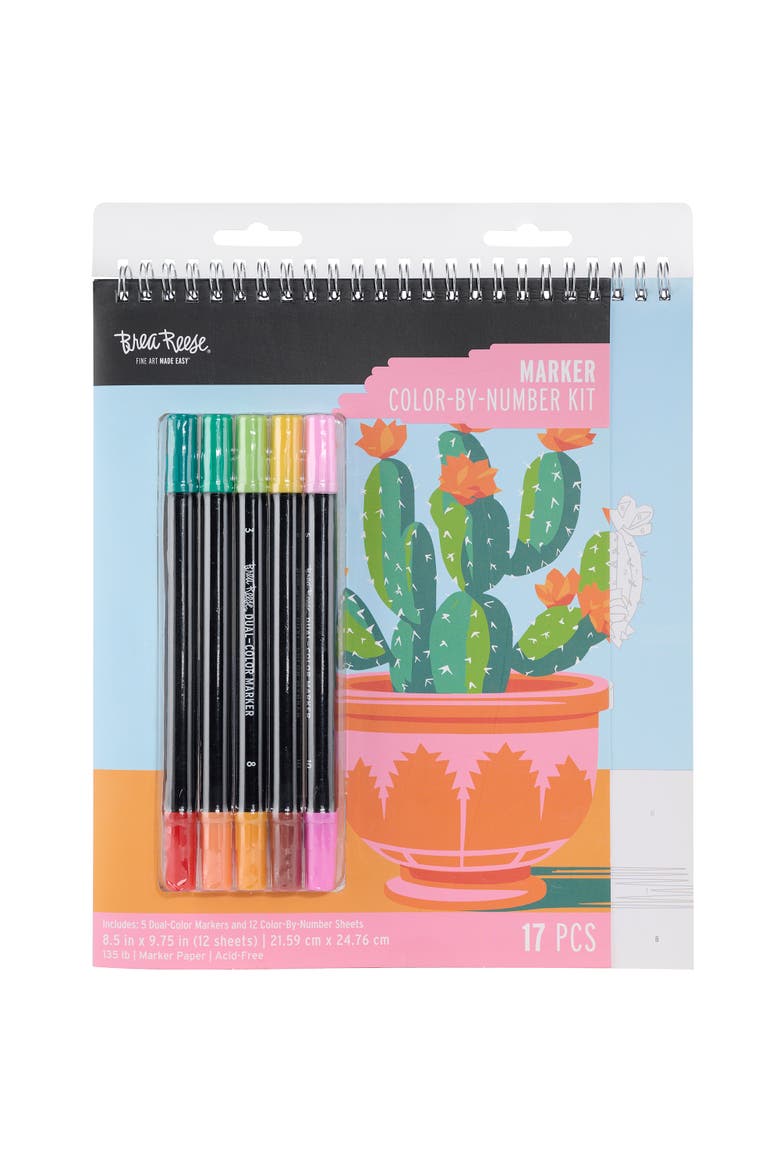Marker Color byNumber Kit Western Desert, Main, color, Multicolored